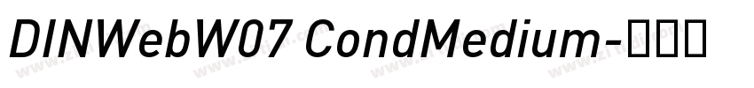 DINWebW07 CondMedium字体转换
